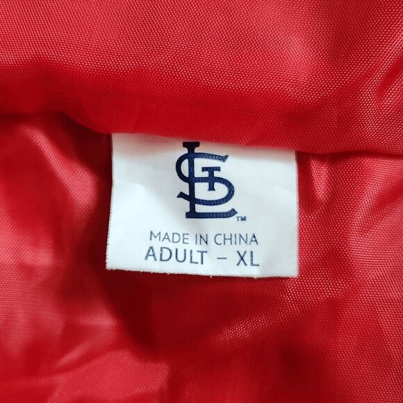 St. Louis Cardinals Navy and Red Quilted Vest Size XL Men's Cardinals Vest - Picture 7 of 9